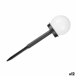 Leuchtfeuer Ibergarden 10 CM BALL Weiß Schwarz Kunststoff 10 x 34,5 x 10 cm Bold Ladung durch Solarzellen (12 Stück)