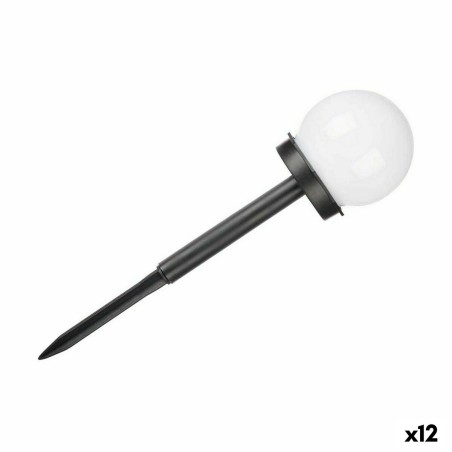 Balise Ibergarden 10 CM BALL Blanc Noir Plastique 10 x 34,5 x 10 cm Ballon Charge solaire (12 Unités)