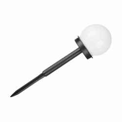 Balise Ibergarden 10 CM BALL Blanc Noir Plastique 10 x 34,5 x 10 cm Ballon Charge solaire (12 Unités)