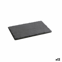 Schiefer-Effekt Keramikschale Quid Gastro Fresh Schwarz (40 x 30 cm) (12 Stück)