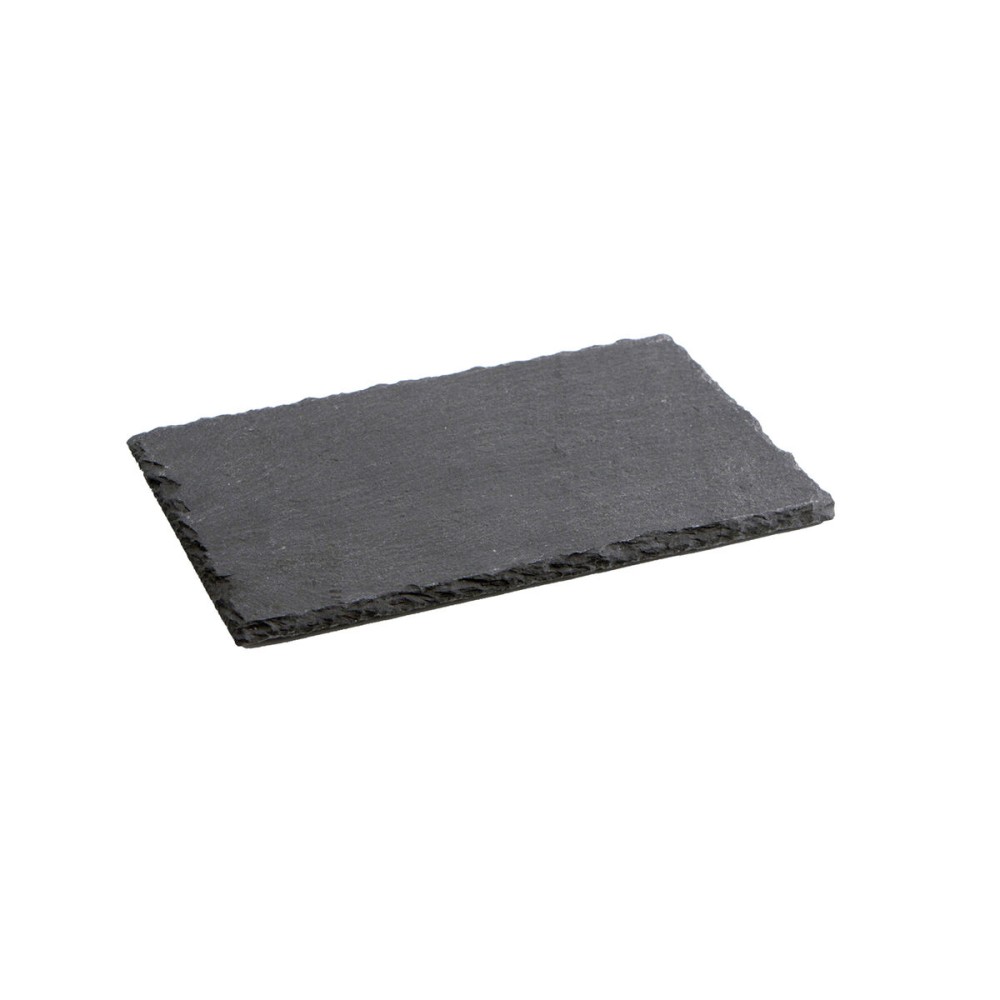 Plateau en Céramique Effet Ardoise Quid Gastro Fresh Noir (40 x 30 cm) (12 Unités)