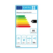 Hotte standard Mepamsa SUPERLINE 60V2 390 m3/h Acier inoxydable