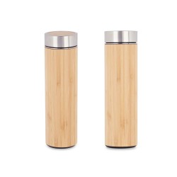 Thermos 500 ml Naturel Métal Bambou (6 Unités)