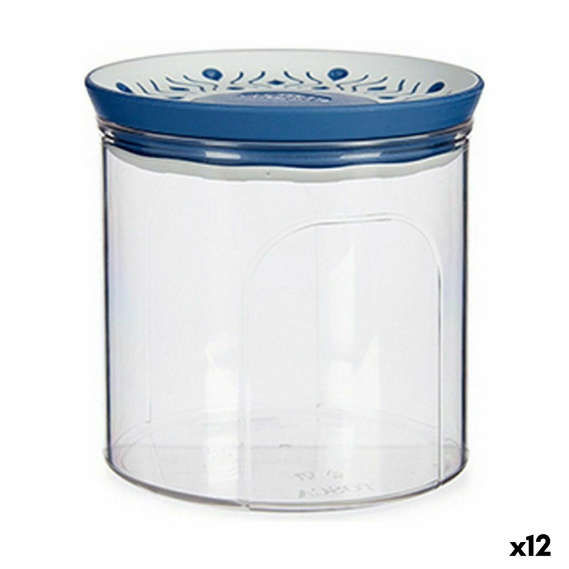 Boîte Stefanplast Tosca Hermétique Bleu Plastique 700 ml 11,7 x 11 x 11,7 cm (12 Unités)