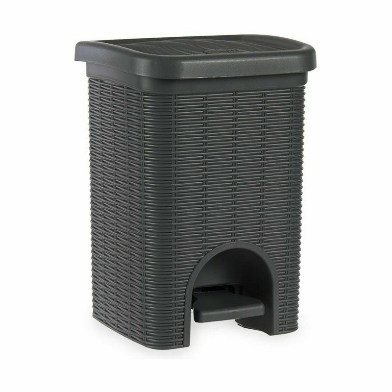 Pedal bin Stefanplast Elegance Grey Plastic 20 L (6 Units)