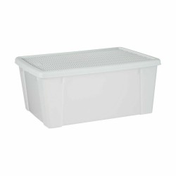 Aufbewahrungsbox mit Deckel Stefanplast Elegance Weiß Kunststoff 29 x 17 x 39 cm (6 Stück)