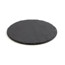 Slate Effect Ceramic Tray Quid Select Circular Black (12 Units)