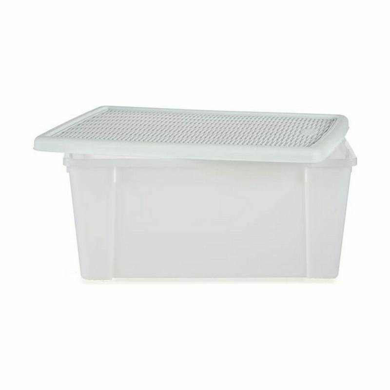 Boîte de rangement avec couvercle Stefanplast Elegance Blanc Plastique 29 x 17 x 39 cm (6 Unités)