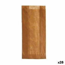 Wiederverwendbare Säcke für Lebensmittel Kompostierbar 10 x 34 cm Braun Cellulose (28 Stück)