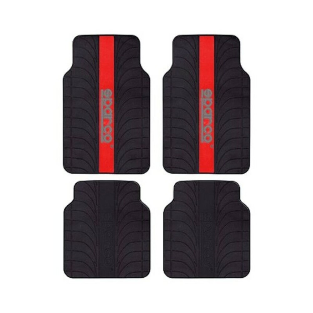 Set de tapis de voitures Sparco SPC1913RS Universel Noir/Rouge (4 pcs)