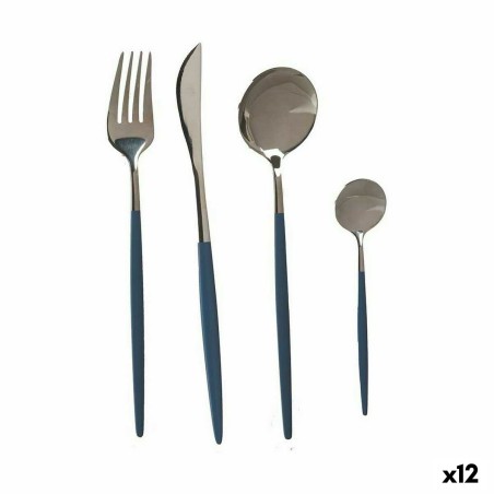 Besteck-Set Grau Silberfarben Edelstahl (12 Stück)