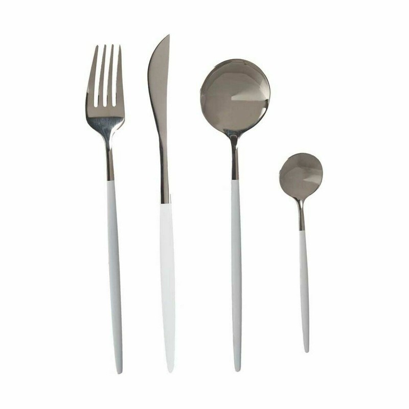 Besteck-Set Kinvara BST-CT022 Weiß Silberfarben Edelstahl (12 Stück)