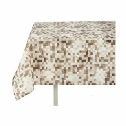 Nappe Kinvara CUADROS-B Beige toile 140 x 180 cm Antitaches Carreaux (6 Unités)