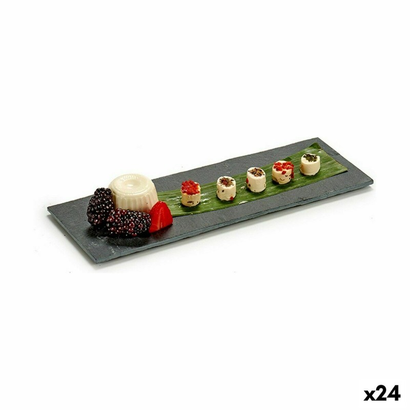 Tablett für Snacks Schwarz Tafel 30,3 x 0,5 x 10 cm (24 Stück)