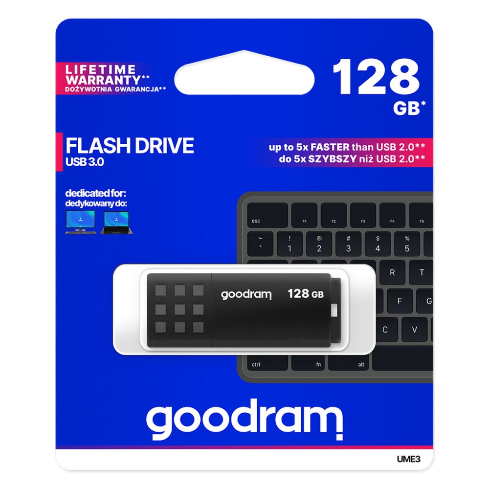 Clé USB GoodRam UME3 Noir 128 GB