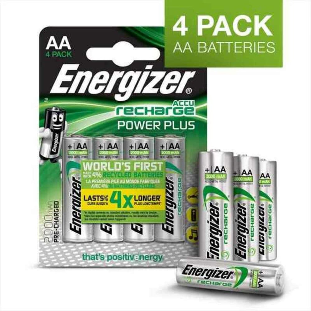 Rechargeable Batteries Energizer Accu Recharge Power Plus 2000 AA BP4 1,2 V AA HR6 (4 Units)