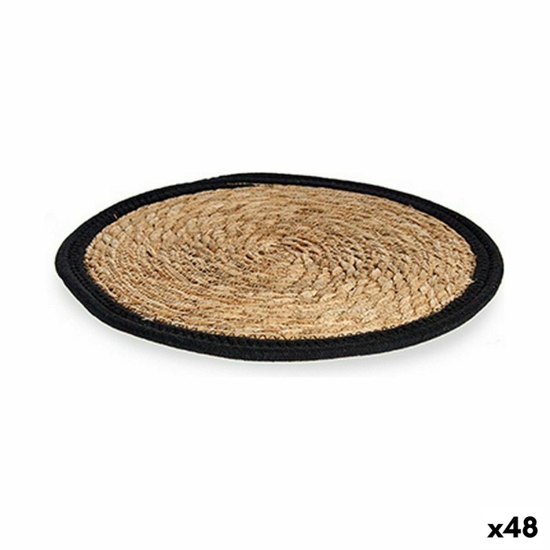 Dessous de plat Naturel Noir 35 x 1 x 35 cm (48 Unités)