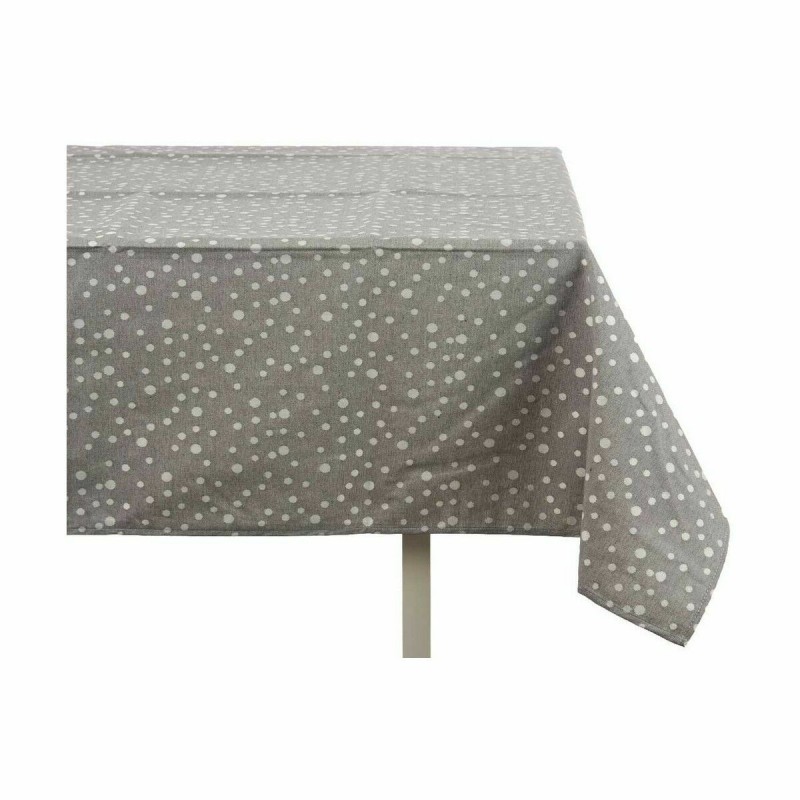 Tablecloth Jacquard Anti-stain Spots 140 x 180 cm Grey (8 Units)