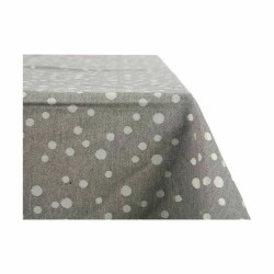 Nappe Kinvara BABEL GRIS 42 Gris Jacquard 140 x 180 cm Antitaches Pois (8 Unités)