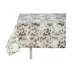 Tablecloth Kinvara CUADROS-G Grey Thin canvas 140 x 180 cm Anti-stain Frames (6 Units)