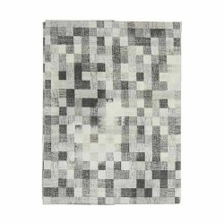 Nappe Kinvara CUADROS-G Gris toile 140 x 180 cm Antitaches Carreaux (6 Unités)