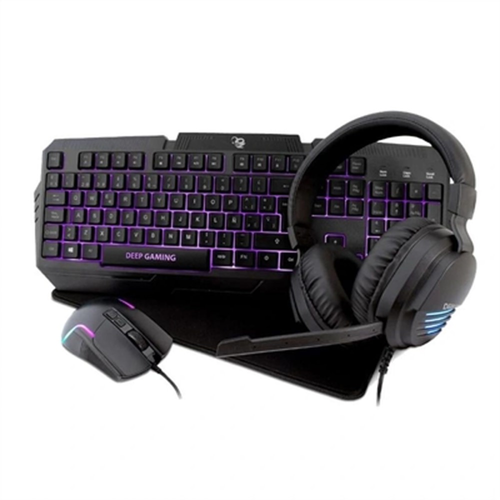 Pack gaming DeepGaming Schwarz Qwerty Spanisch