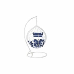 Hanging garden armchair DKD Home Decor Navy Blue White Aluminium synthetic rattan 90 x 70 x 110 cm (107 x 107 x 198 cm)