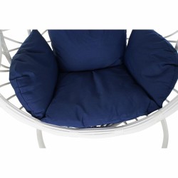 Hanging garden armchair DKD Home Decor Navy Blue White Aluminium synthetic rattan 90 x 70 x 110 cm (107 x 107 x 198 cm)