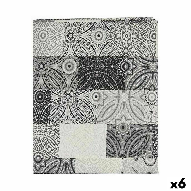 Nappe Kinvara AZULEJO-G Gris toile 140 x 180 cm Antitaches Carrelage (6 Unités)