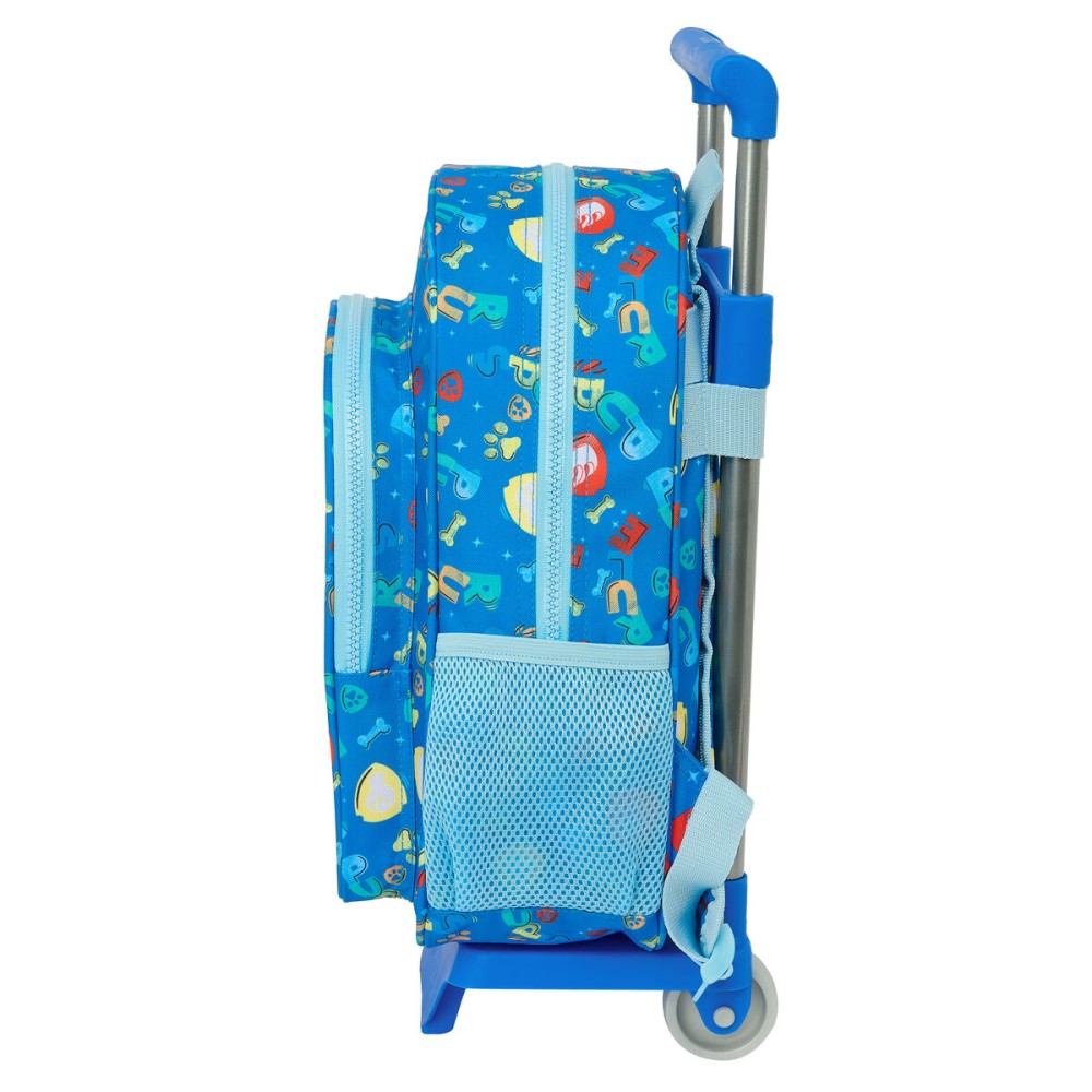 Schulrucksack mit Rädern The Paw Patrol Pups rule Blau 26 x 34 x 11 cm