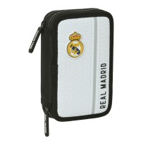 Double Pencil Case Real Madrid C.F. White Grey 12.5 x 19.5 x 4 cm