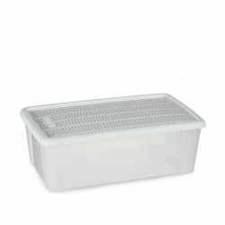 Storage Box with Lid Stefanplast Elegance White Plastic 5 L 19,5 x 11,5 x 33 cm (12 Units)