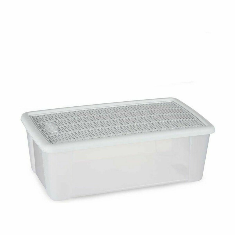 Boîte de rangement avec couvercle Stefanplast Elegance Blanc Plastique 5 L 19,5 x 11,5 x 33 cm (12 Unités)