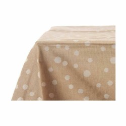 Nappe Jacquard Antitaches Pois 140 x 180 cm Beige (8 Unités)