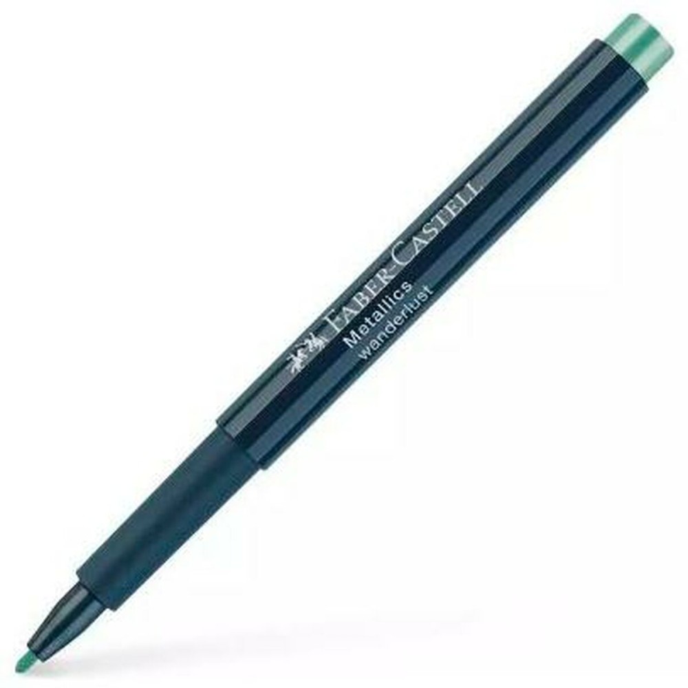 Felt-tip pens Faber-Castell Metallics Wanderlust Green (10 Units)