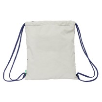 Rucksacktasche mit Bändern Benetton Varsity Grau Marineblau 35 x 40 x 1 cm