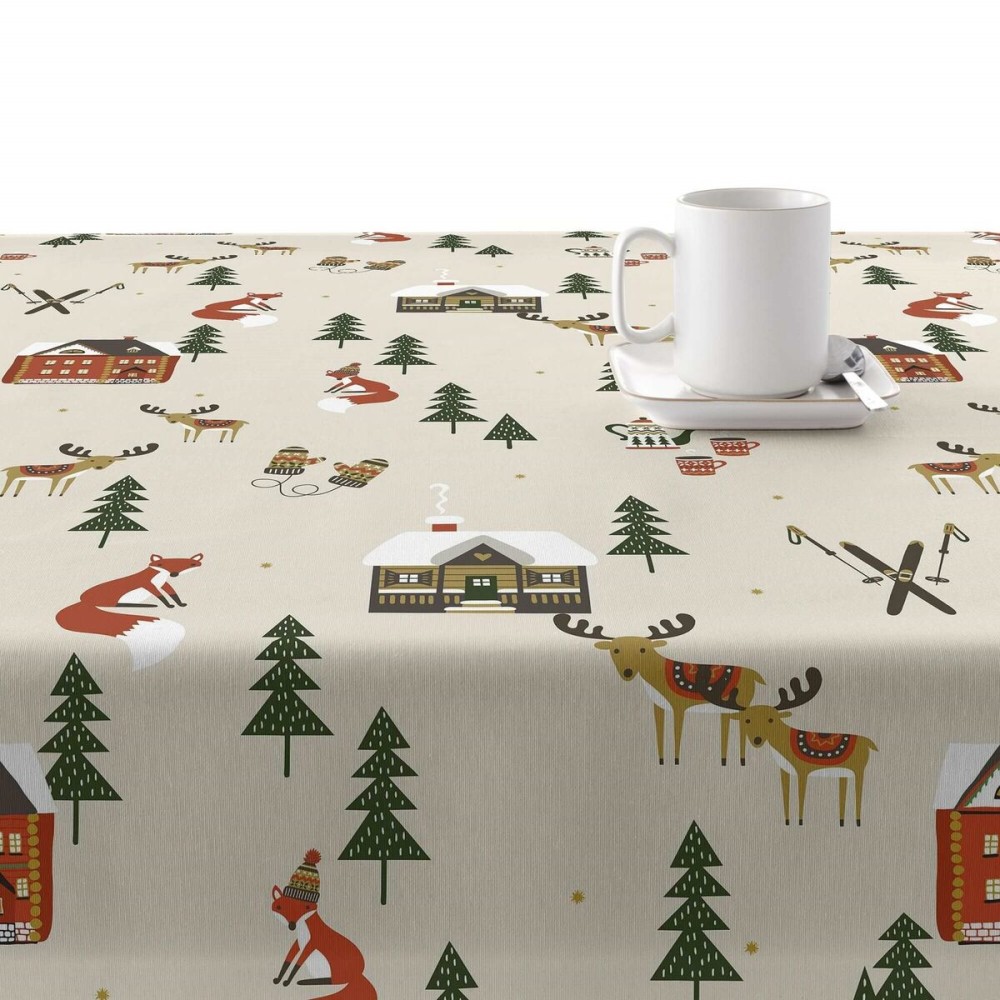 Fleckenabweisende geharzte Tischdecke Belum Merry Christmas Bunt 300 x 150 cm