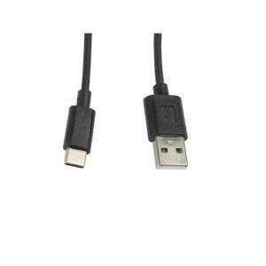 USB 2.0 A to USB C Cable Lanberg CA-USBO-10CC-0010-BK Black 480 Mb/s