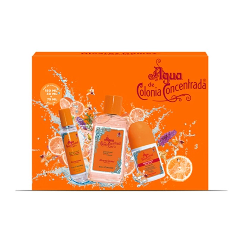 Set de Parfum Unisexe Alvarez Gomez Orange EDC Agua de Colonia Concentrada 3 Pièces