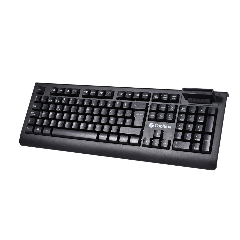 Tastatur CoolBox COO-TEC04DNI Schwarz Qwerty Spanisch