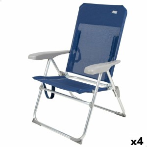 Strandstuhl Aktive Marineblau 47 x 94 x 60 cm (4 Stück)