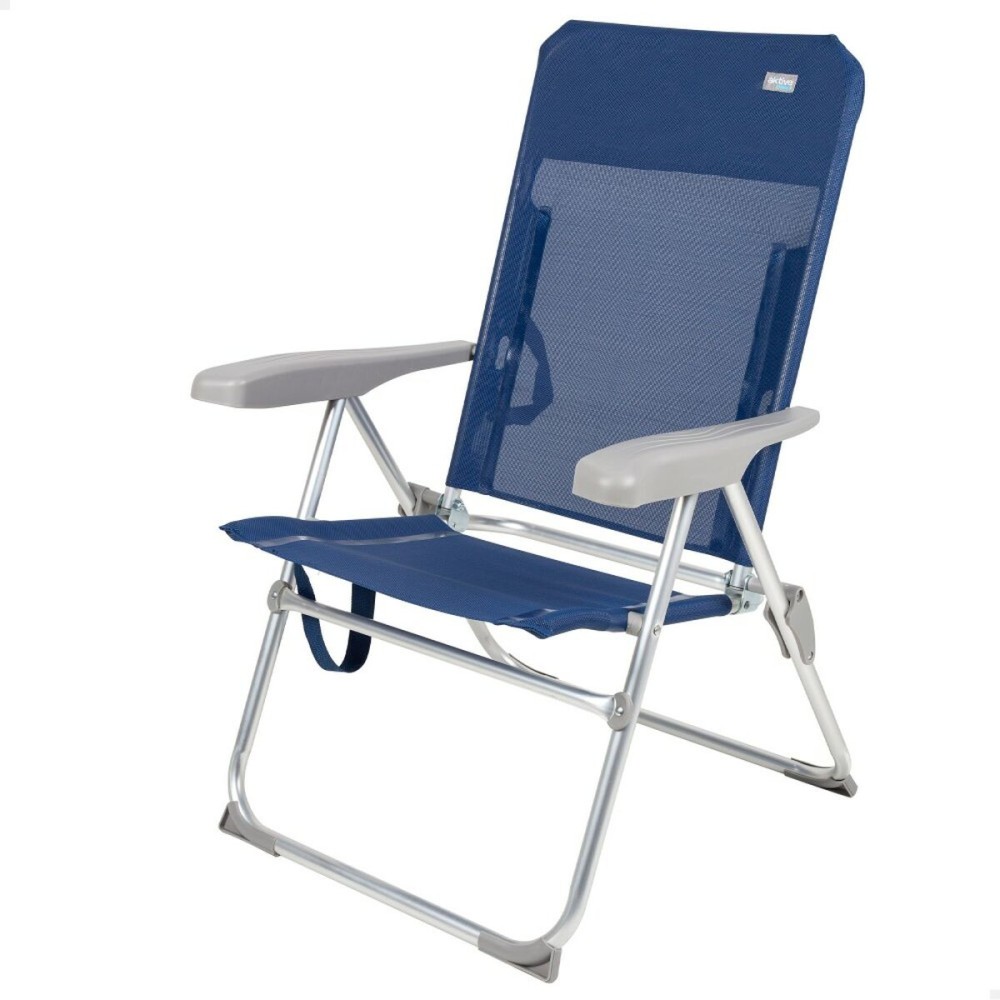 Chaise de Plage Aktive Blue marine 47 x 94 x 60 cm (4 Unités)