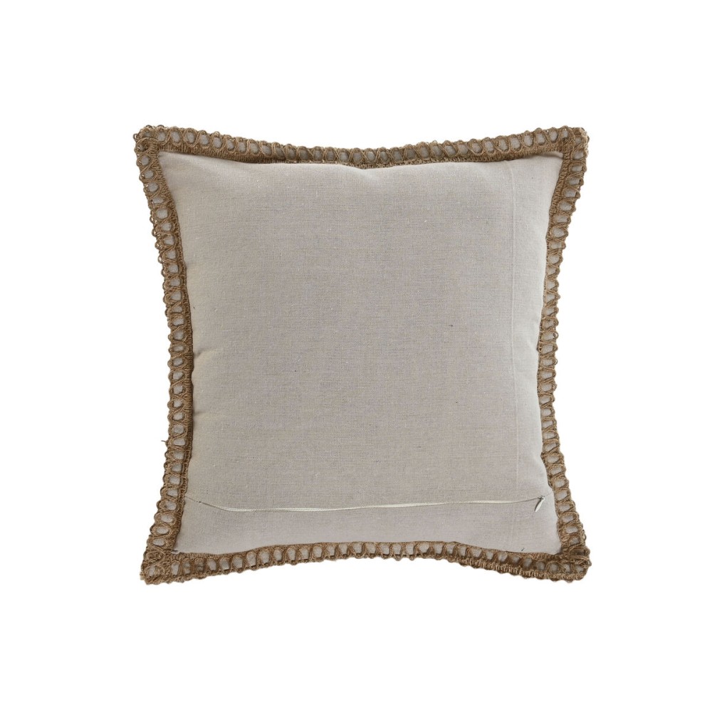 Kissen Home ESPRIT Schwarz Beige Randbereich Boho 45 x 45 cm