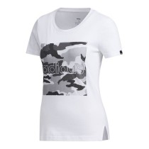 T-shirt à manches courtes femme Adidas Boxed Camo Blanc