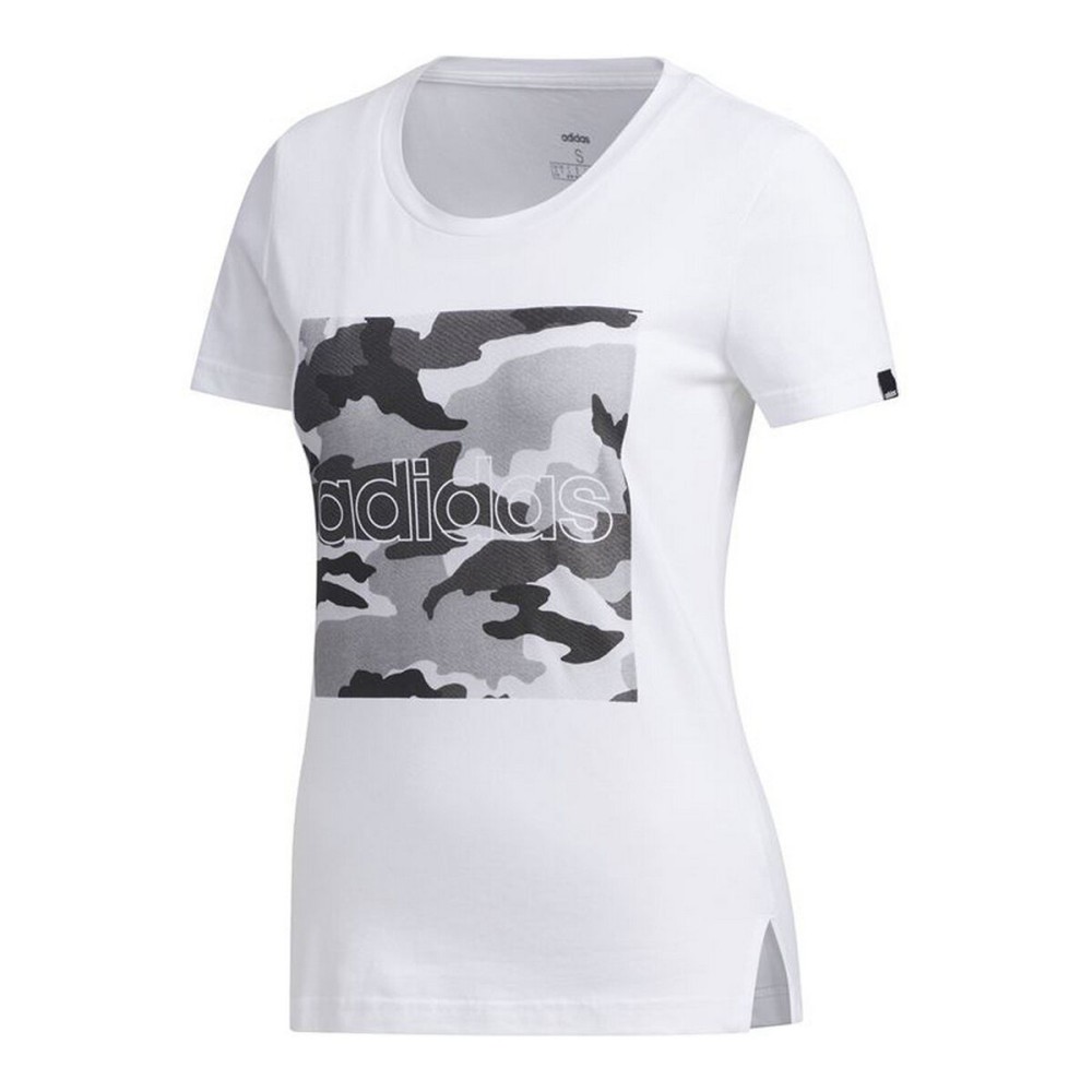 Women’s Short Sleeve T-Shirt Adidas Boxed Camo White