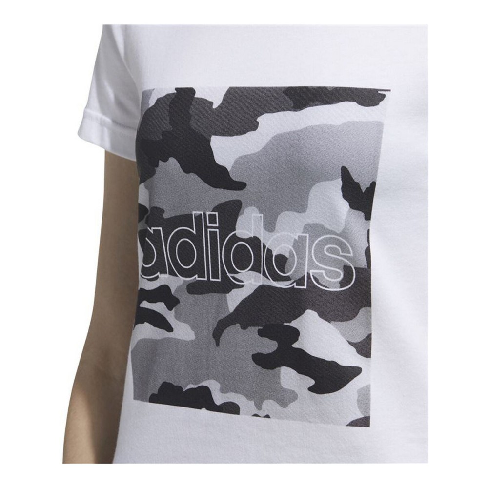 Women’s Short Sleeve T-Shirt Adidas Boxed Camo White