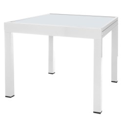 Expandable table Thais 90 x 90 x 74 cm Aluminium