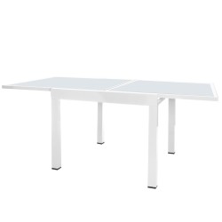 Table extensible Thais 90 x 90 x 74 cm Aluminium