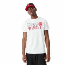 Herren Kurzarm-T-Shirt New Era NBA Infill Graphic Chicago Bulls Weiß