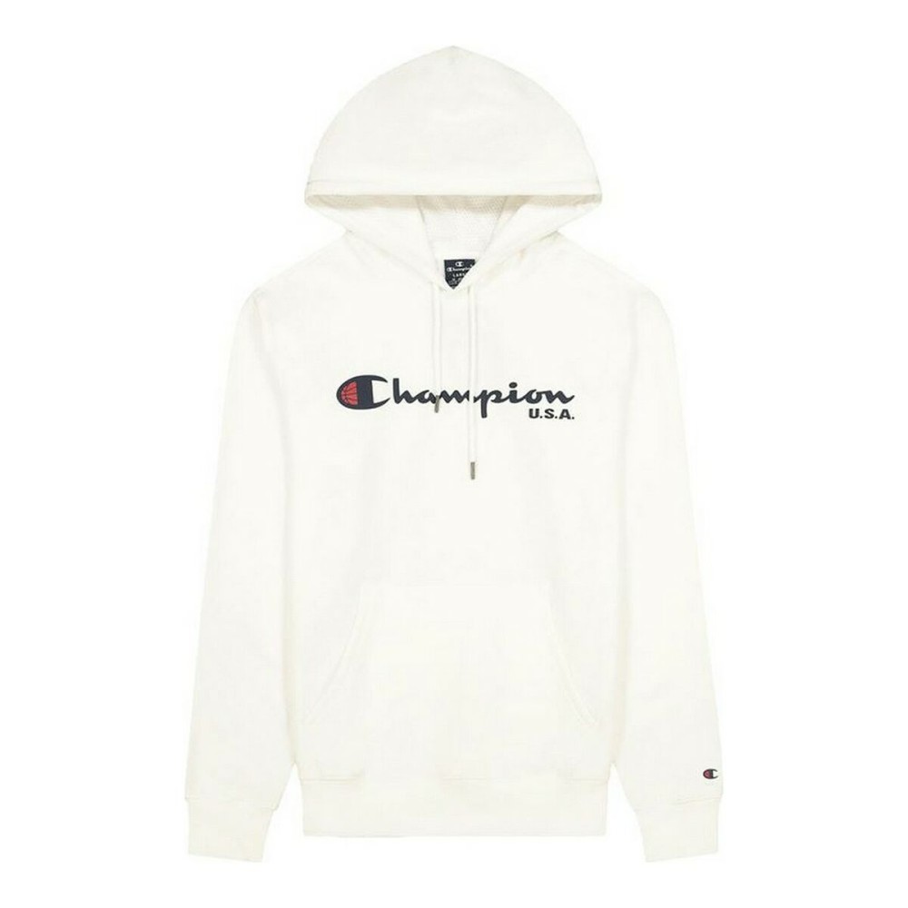 Sweat à capuche homme Champion USA Logo Blanc